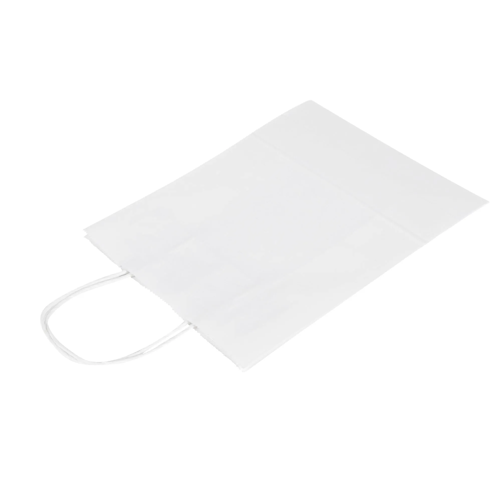 Saving Nature White Paper Retail Bag - with Handles - 7 3/4" x 4" x 11 1/2" - 100 count box