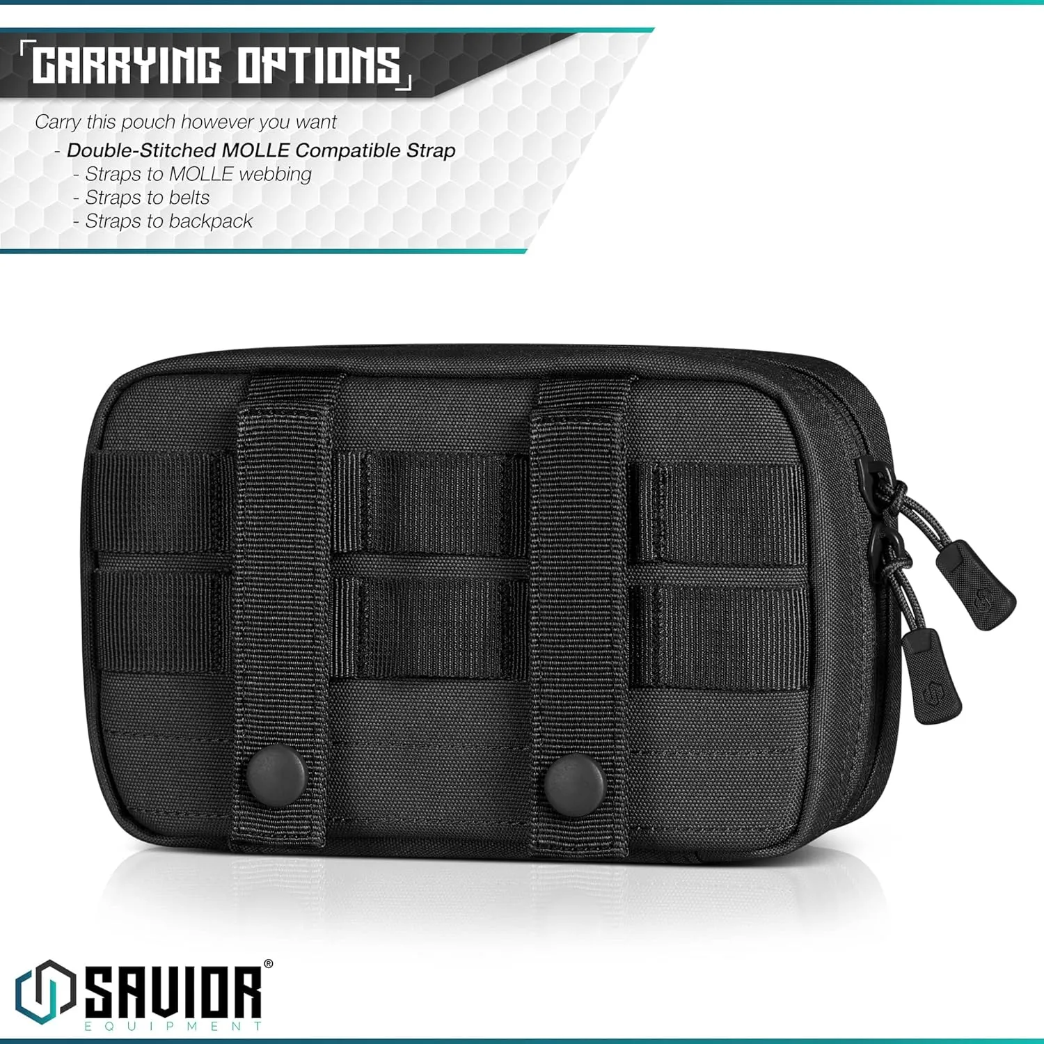 Savior Equipment IFAK Buddy Tactical First-Aid Kit Rip Away MOLLE Pouch Emergency EMT Utility Organization Medical Supply Carrier Outdoor Survival Travel Bag, Attach to Backpack/Belt Loop
