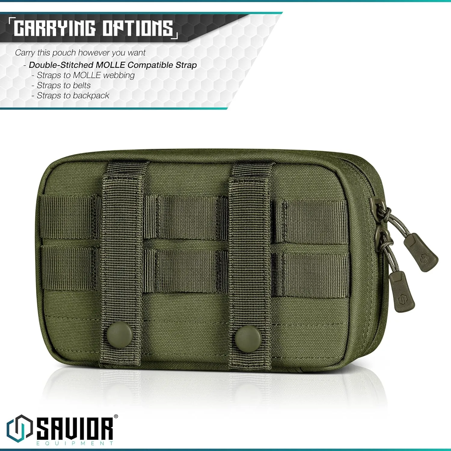 Savior Equipment IFAK Buddy Tactical First-Aid Kit Rip Away MOLLE Pouch Emergency EMT Utility Organization Medical Supply Carrier Outdoor Survival Travel Bag, Attach to Backpack/Belt Loop