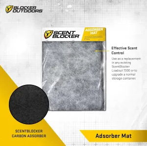 SCENTBLOCKER Adsorber Mat, Scent Absorbing Pad for Hunting, Carbon Scent Absorber