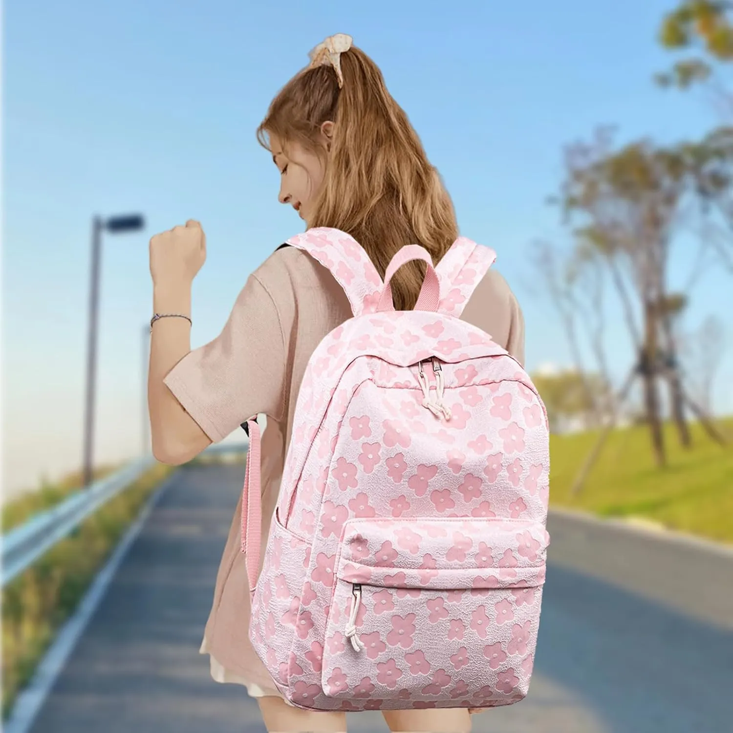 School Backpack Teen Girls Lightweight Bookbags Elementary Middle School College Back Pack Women Laptop Casual Daypacks