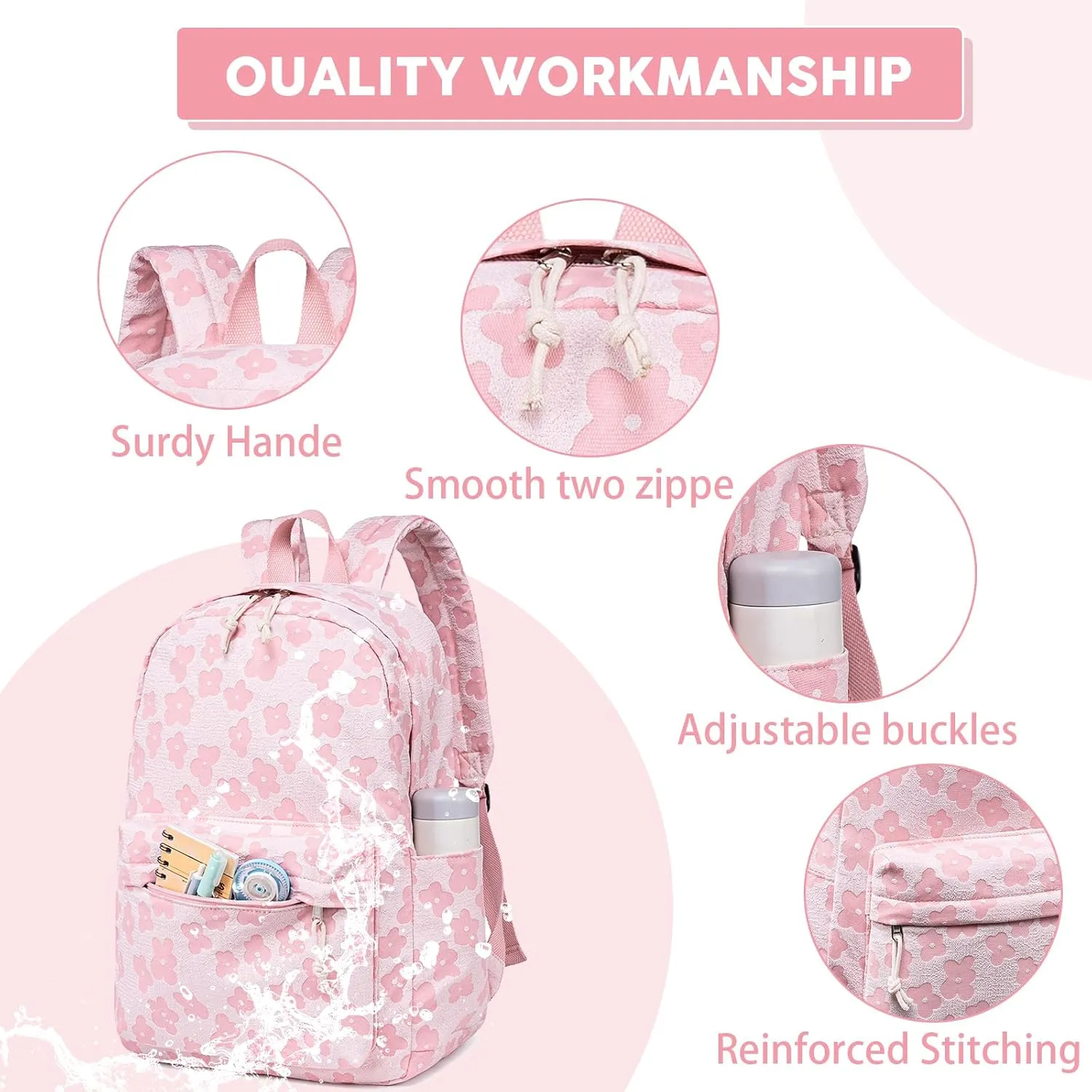 School Backpack Teen Girls Lightweight Bookbags Elementary Middle School College Back Pack Women Laptop Casual Daypacks
