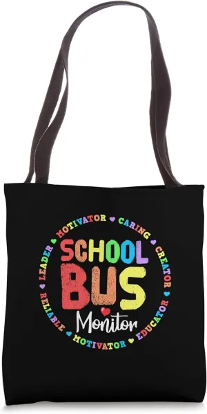 School Bus Monitor Squad Back-to-School Matching Group Tote Bag