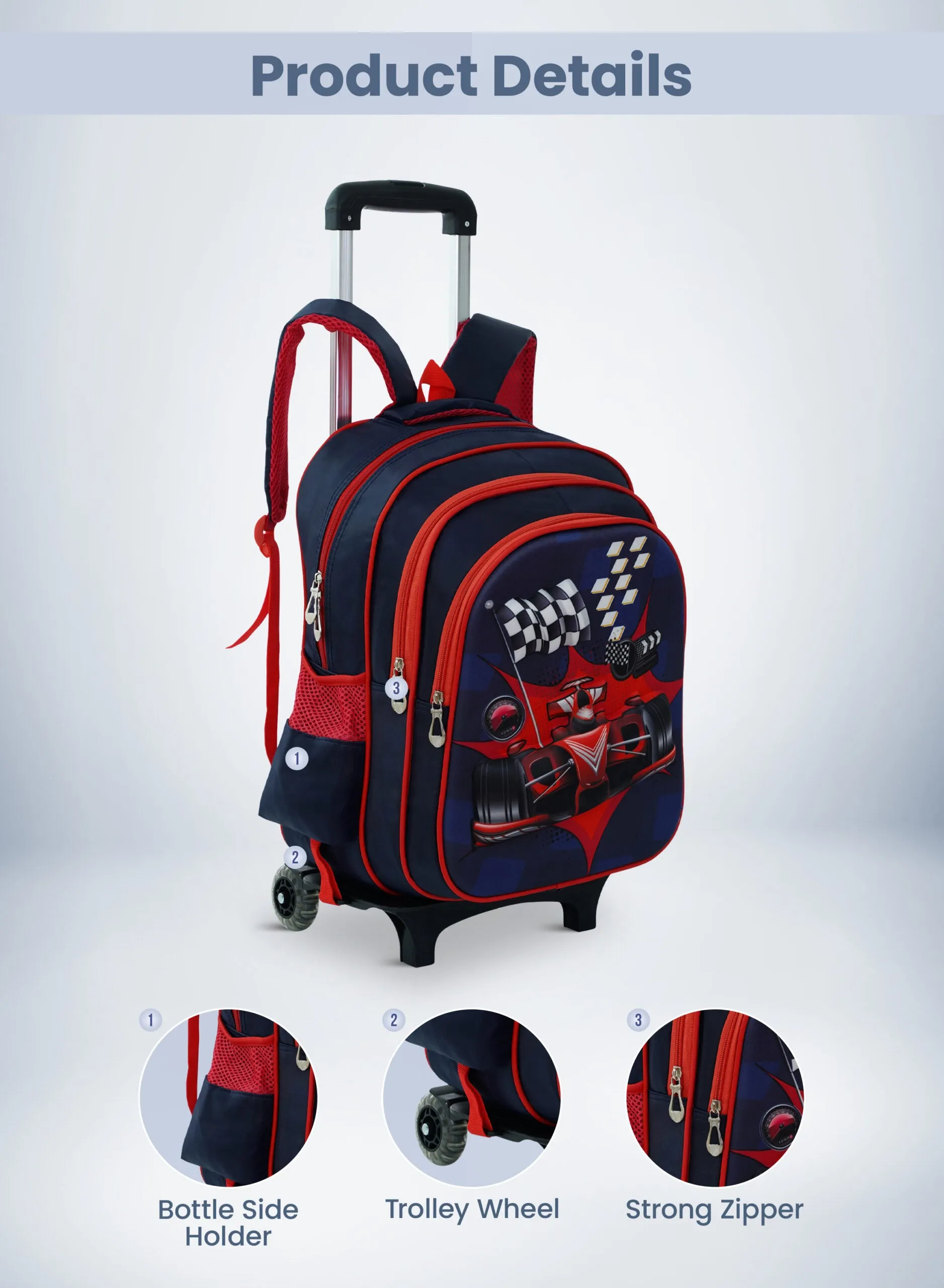 School Rolling backpack All in one Set of 3, school bag set with Pencil case,lunch bag for boys and girls, back to school essential, trolley bag for school