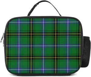 Scottish Clan Henderson Tartan Plaid Detachable Polyester Lunch Bag, Large Capacity Lunch Bag