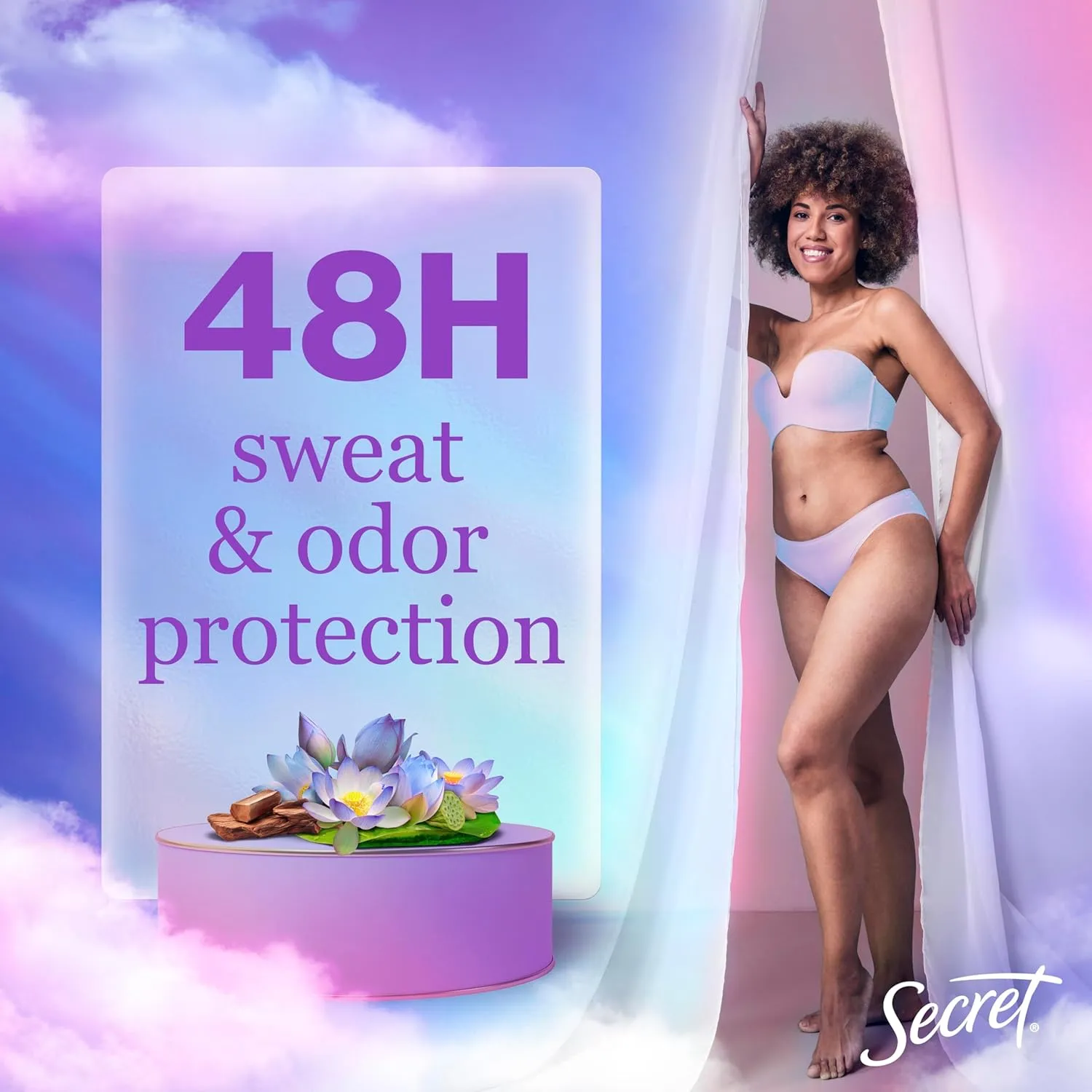 Secret Dry Spray Antiperspirant Deodorant for Women, 48hr Weightless Sweat & Odor Protection, Gentle on Skin, Waterlily & Argan Oil Scent, 4.1 oz (Pack of 3)