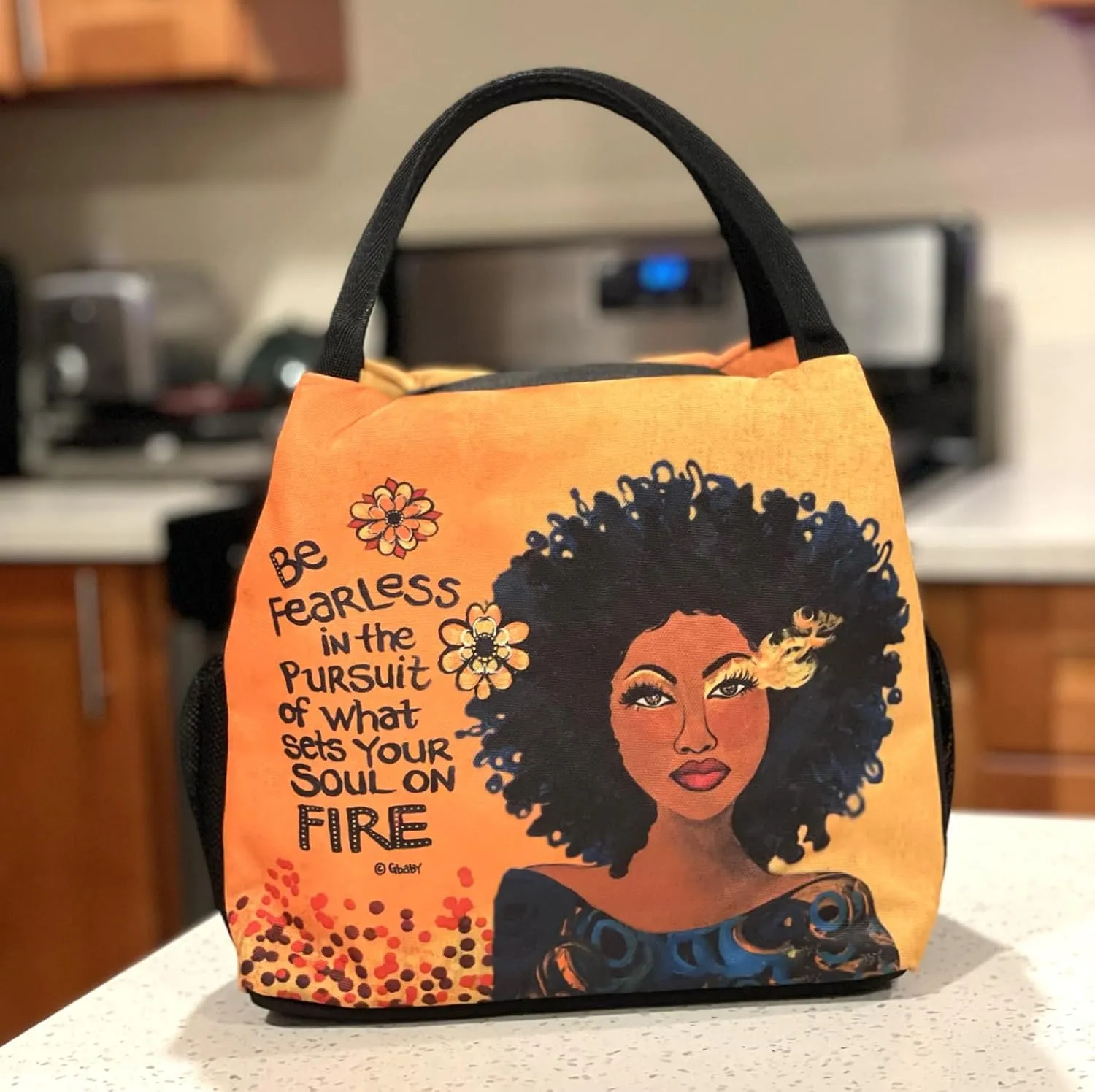 Shades of Color African American Lunch Bag, Reusable, Insulated, with Shoulder Strap, for Hiking, Picnic, Beach, Office—Perfect Gift for Black Women