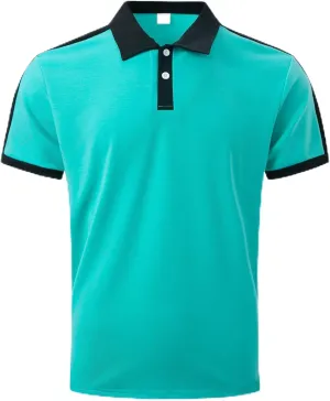 Short Sleeve Polo Shirts for Mens Lightweight Collared Shirts Casual Golf Polo T Shirts Solid Color Work Shirts