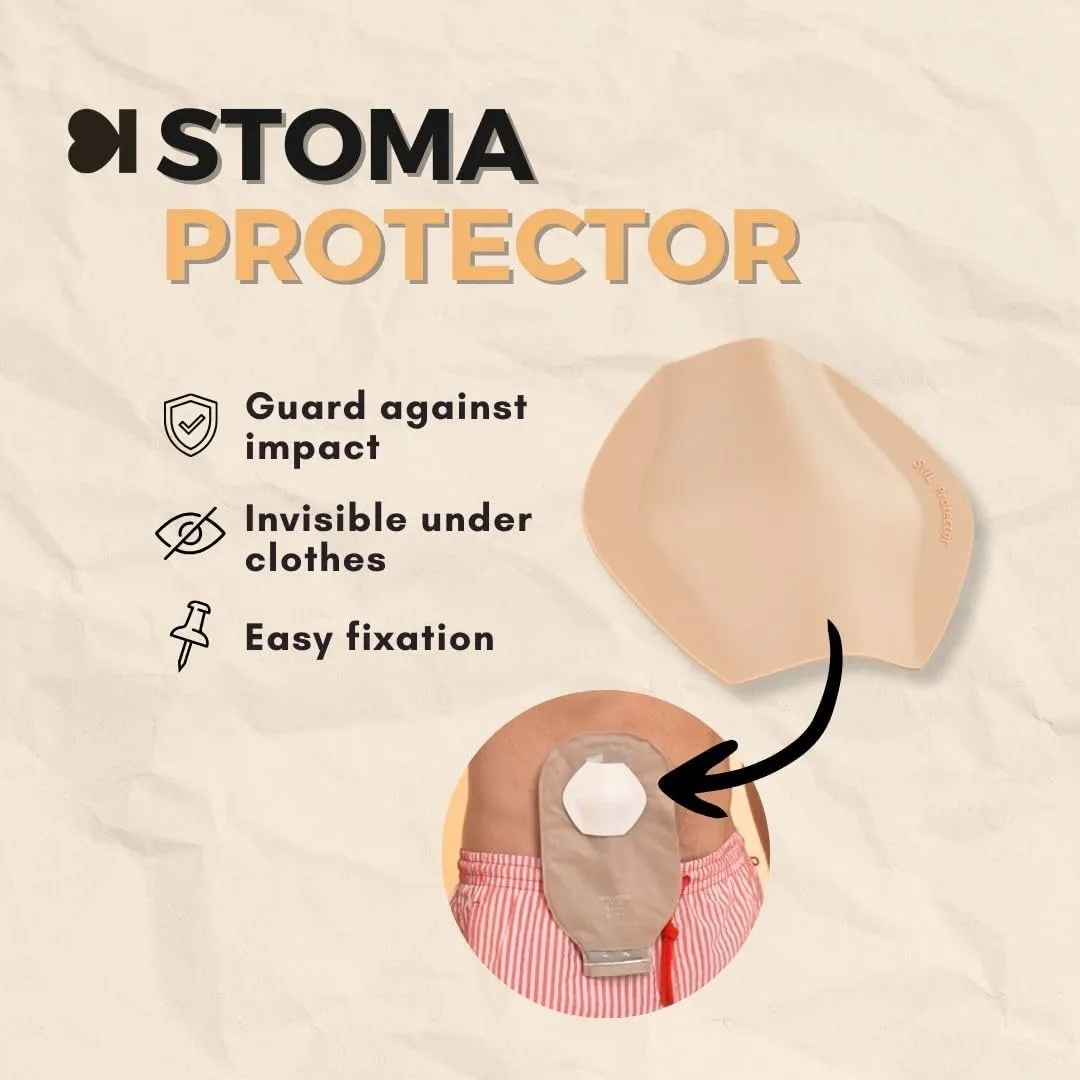 SIIL Ostomy Belt for Men   Protector | Colostomy & Ileostomy Bag Covers for Sports & Swimming | Stealth Stoma Belt with Zipper | Discreet Ostomy Wrap Abdomen Support | Made in Europe