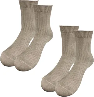 Silver Quarter Crew Socks for Women Men, Odor Control Running Socks for Hiking, Walking, Athletic Training