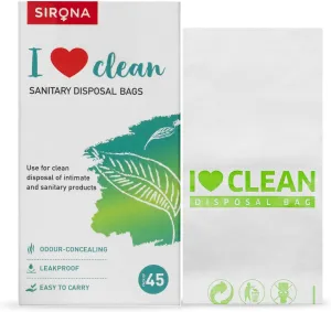 Sirona Sanitary Disposal Bags - 45 | Leakproof, Odor-Concealing Disposal for Tampons, Pads, Liners & More | Hygienic & Travel-Friendly (45 Pack)