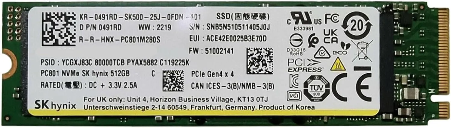 SK hynix 512GB Gaming Gen4 M.2 2280 PCIe NVMe Internal Solid State Drive (SSD) - Stream Deck, Laptop & Desktop Compatible