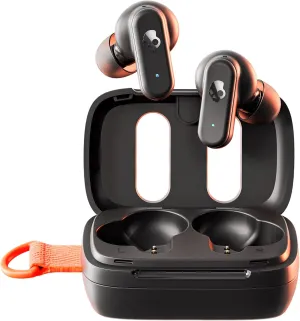 Skullcandy Dime 3 Wireless Earbuds, Bluetooth Headphones, Noise Isolating Fit, Up to 20 Hours Battery, Microphone for iPhone Android, Easy Carry with Integrated Lanyard - True Black