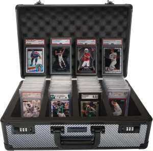 SLAB ARMOR FUSION 160  4 Row Psa Graded Card Storage Box Graded Card Case Psa Slab Case for Graded Cards Baseball Card Cases for Sports Cards Storage Sports (CARBON FIBER)