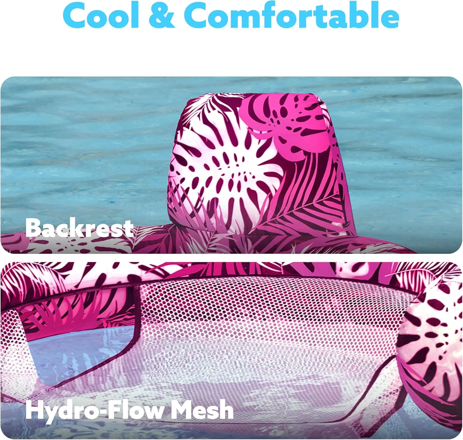 SLOOSH Inflatable Pool Floats Adult,Lounge Chair Adult with Plant Pattern,Floating Water Hammock,Blow up Pool Noodles Rafts for Relaxing Swimming Party Summer Water Beach Lake Fun