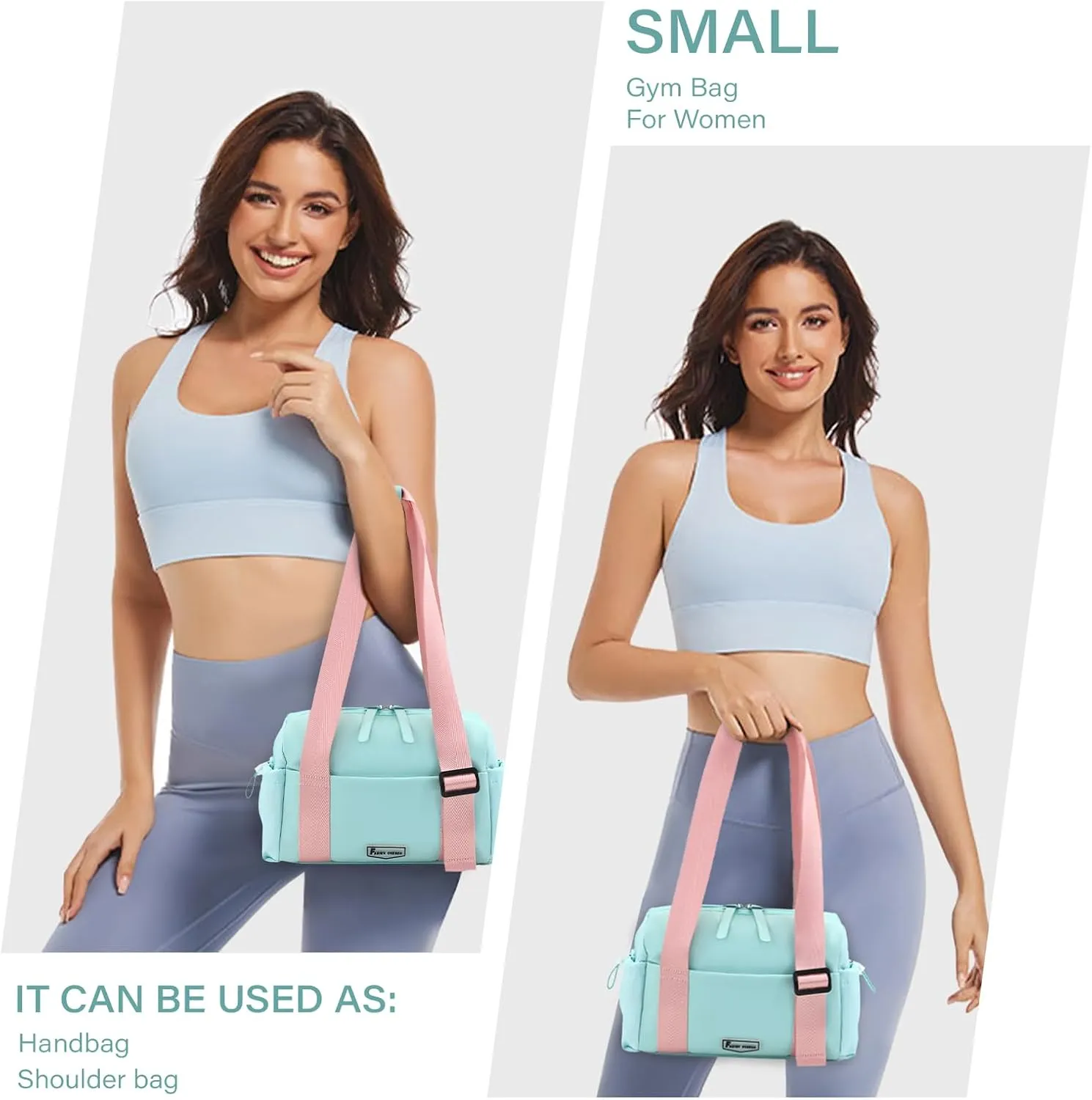 Small Gym Bag for Women,Mini Duffle Bag with Wet Compartmen,Womens Gym Bag for Weekender/Workout/Sport