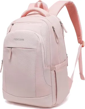 Smell Proof Backpack with Lock,Water Resistant Smell Proof Bags Travel Laptop Backpack,Large Capacity Carbon Enduring Smell Proof Stash Bag with Lock for Men Women (Pink)