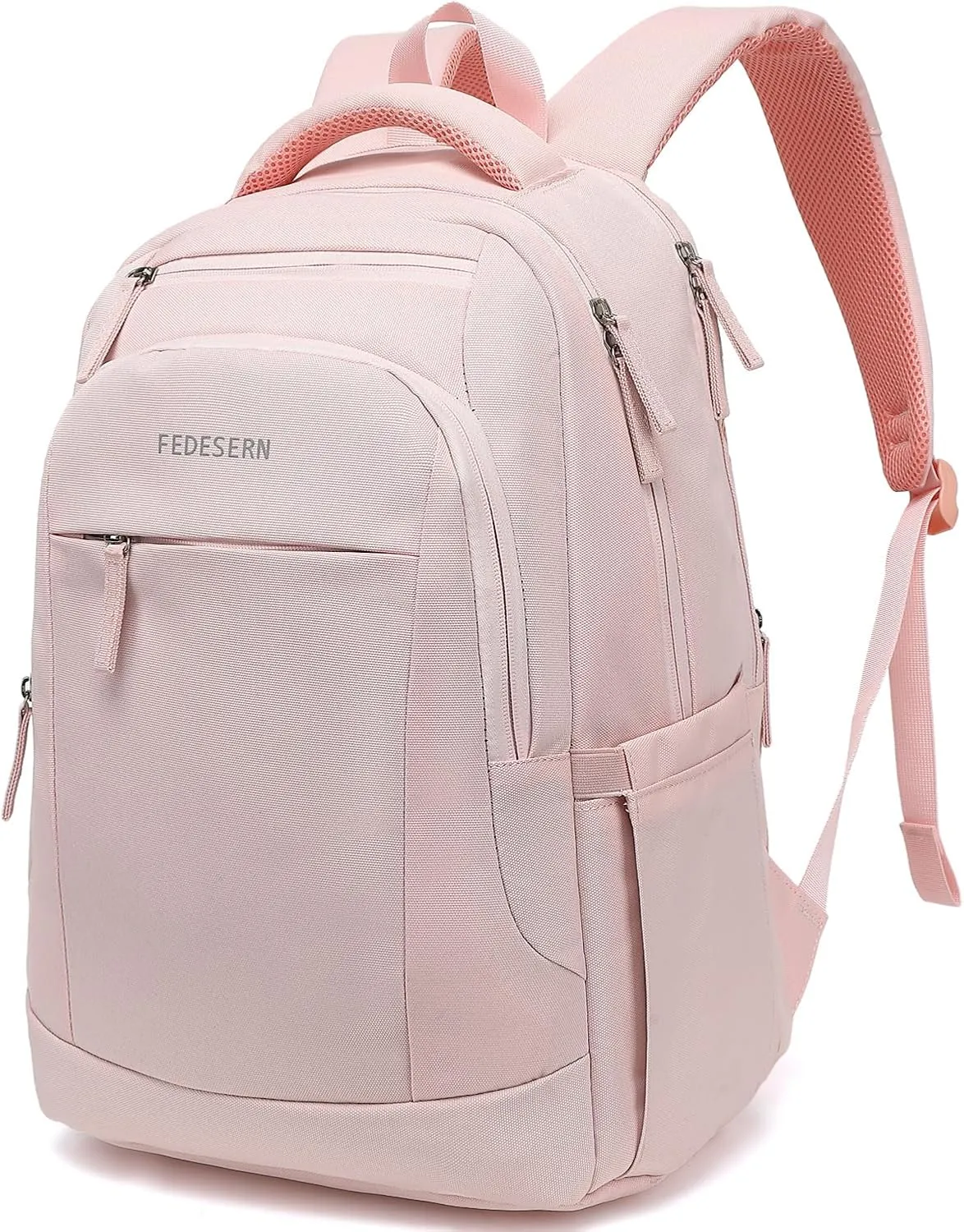 Smell Proof Backpack with Lock,Water Resistant Smell Proof Bags Travel Laptop Backpack,Large Capacity Carbon Enduring Smell Proof Stash Bag with Lock for Men Women (Pink)