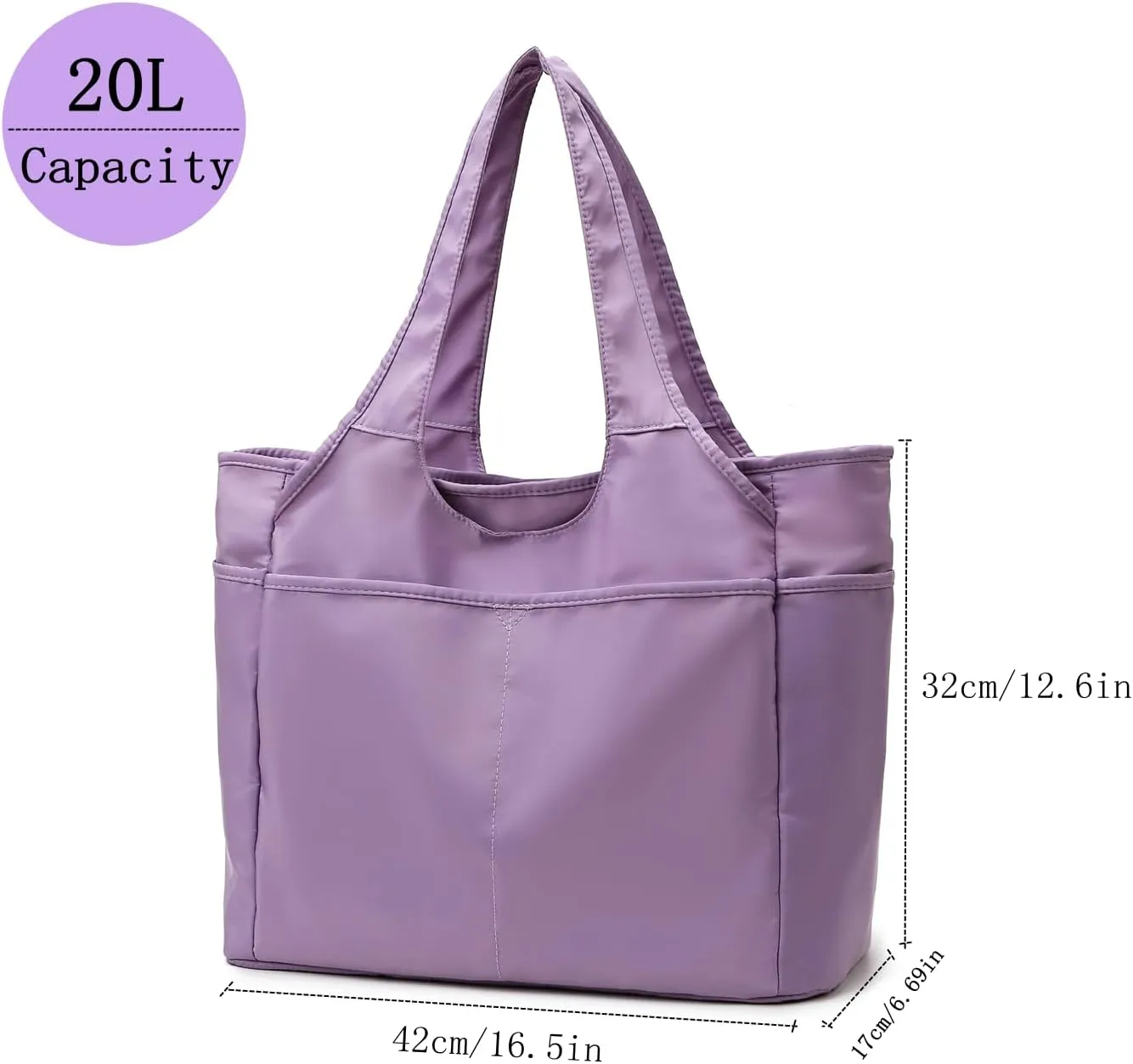 SOYMWIN Tote Bag for Women,Large Tote Bag with Compartments and Multiple Pockets,Quilted Shoulder Bag for Travel Work Sports
