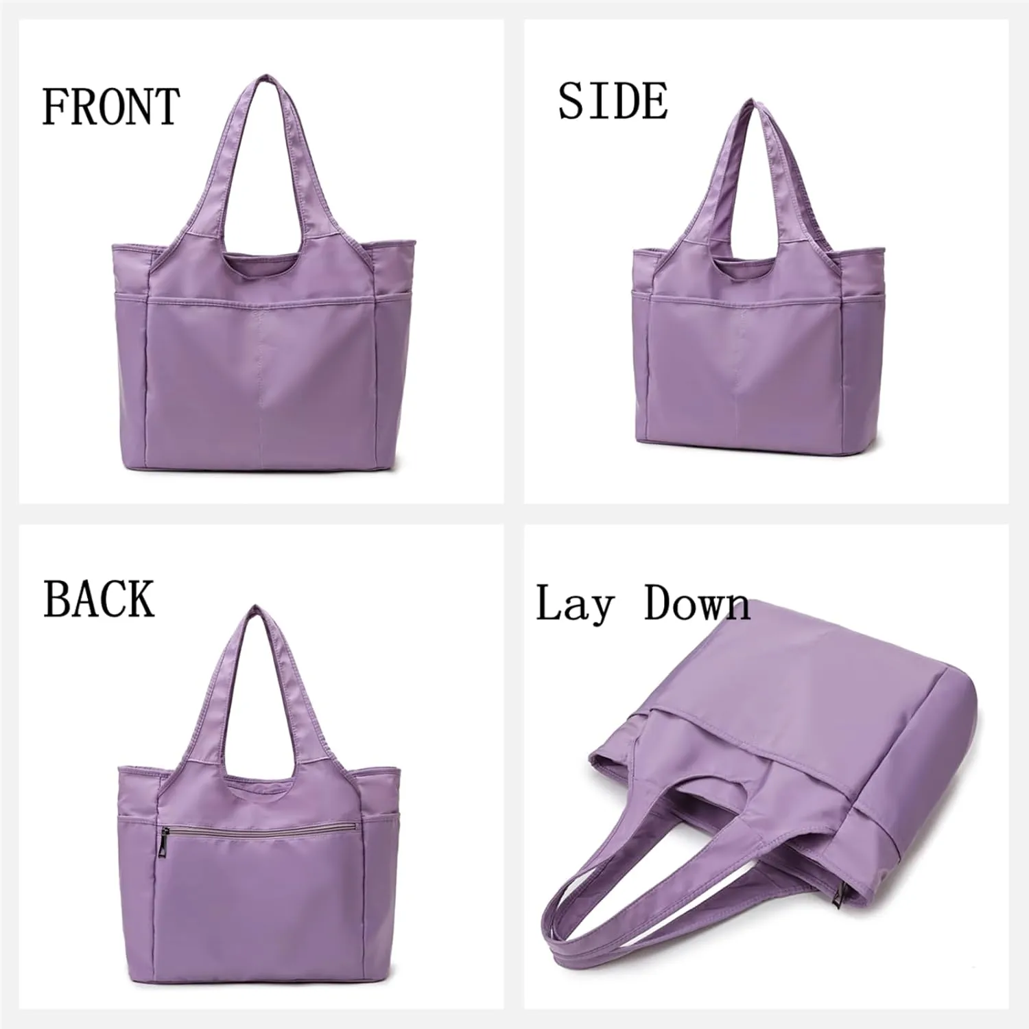 SOYMWIN Tote Bag for Women,Large Tote Bag with Compartments and Multiple Pockets,Quilted Shoulder Bag for Travel Work Sports