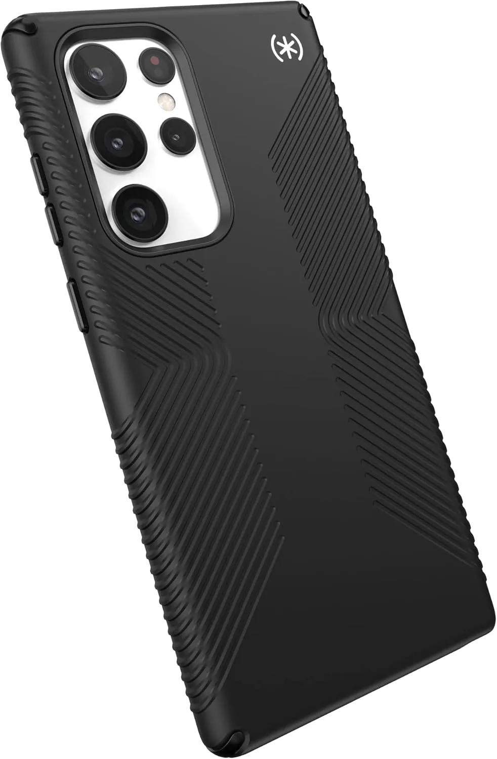 Speck Products Presidio2 Grip Samsung Galaxy S22 Ultra Case, Raised bezel, Black/Black/White