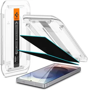 Spigen Tempered Glass Screen Protector [GlasTR EZ FIT - Privacy] Designed for Galaxy S25 Ultra [Case Friendly] - 2 Pack