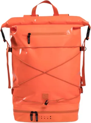 Spin Bag, Durable Travel Waterproof Backpack for Men and Women, Carry On Bag for Sports, Work, and Travel with Laptop Sleeve, Shoe Compartment, and Tactical Features, 30 Liter, Orange