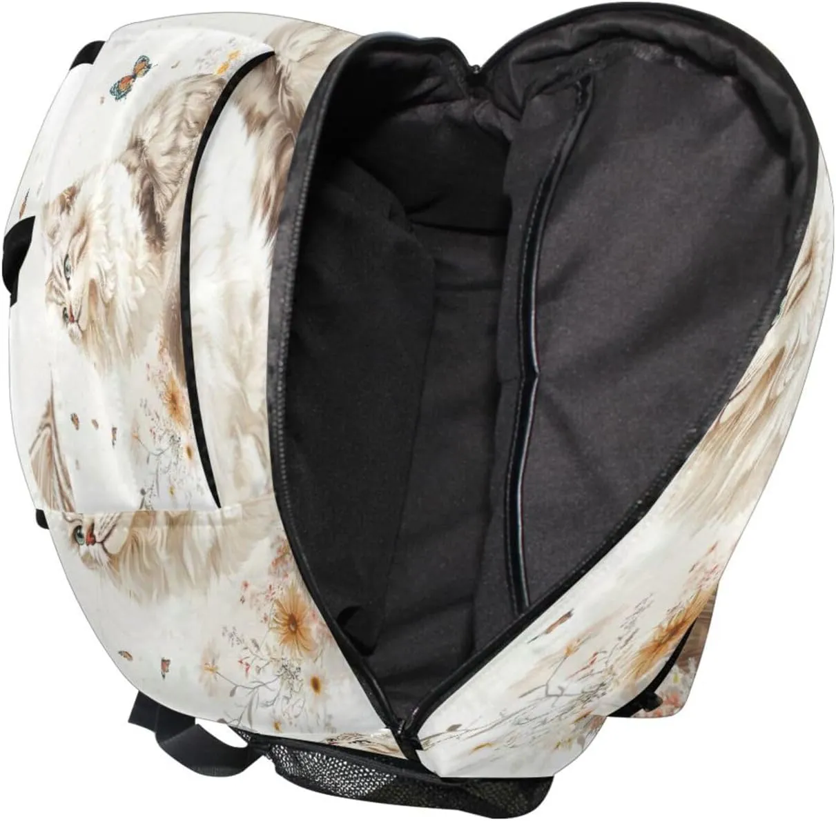 Sport Backpack for Men and Women Waterproof Sports Backpack with Chest Strap for Travel Trip Aesthetic Curl Cats