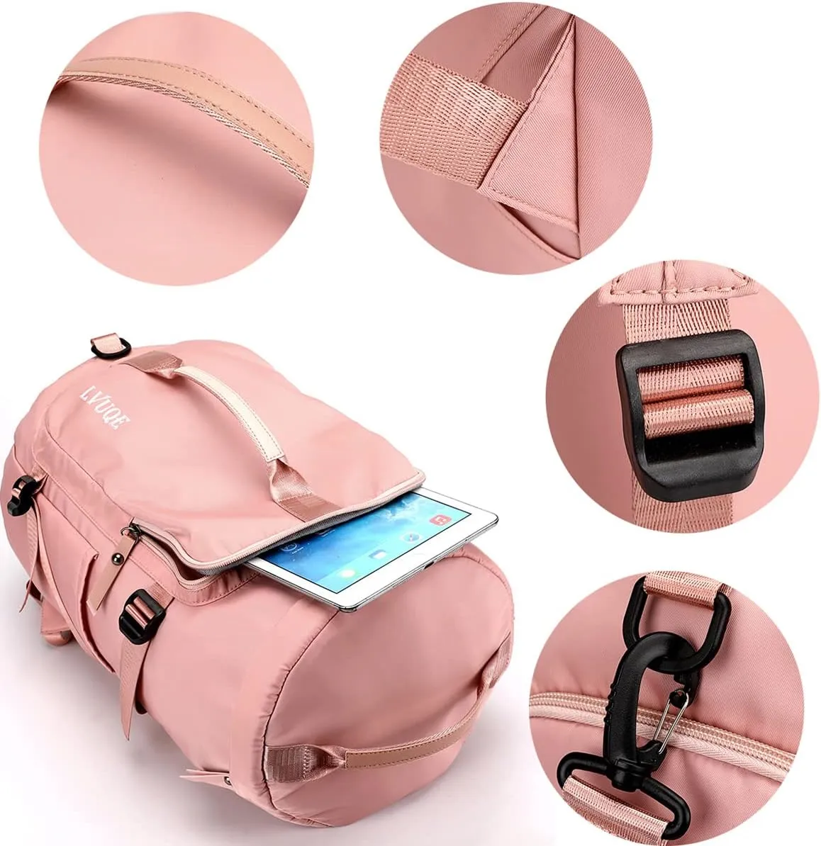 Sport gym bag,duffel bag with shoe compartment foldable training handbag for men and women – sport travel bag overnight weekend shoulder weight dry bag -Waterproof Dry Wet Separated Gym Bags