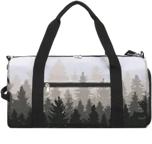 Sport Gym Duffel with Shoe Compartment Wet Pocket, Forest-panorama-print Shoulder Travel Bag for Women Men, style-2
