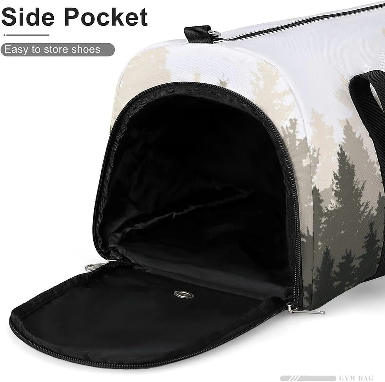 Sport Gym Duffel with Shoe Compartment Wet Pocket, Forest-panorama-print Shoulder Travel Bag for Women Men, style-2