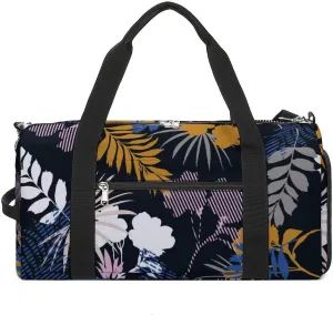 Sport Gym Duffel with Shoe Compartment Wet Pocket, Tropical-foliage-fill-stripe Shoulder Travel Bag for Women Men, style-3