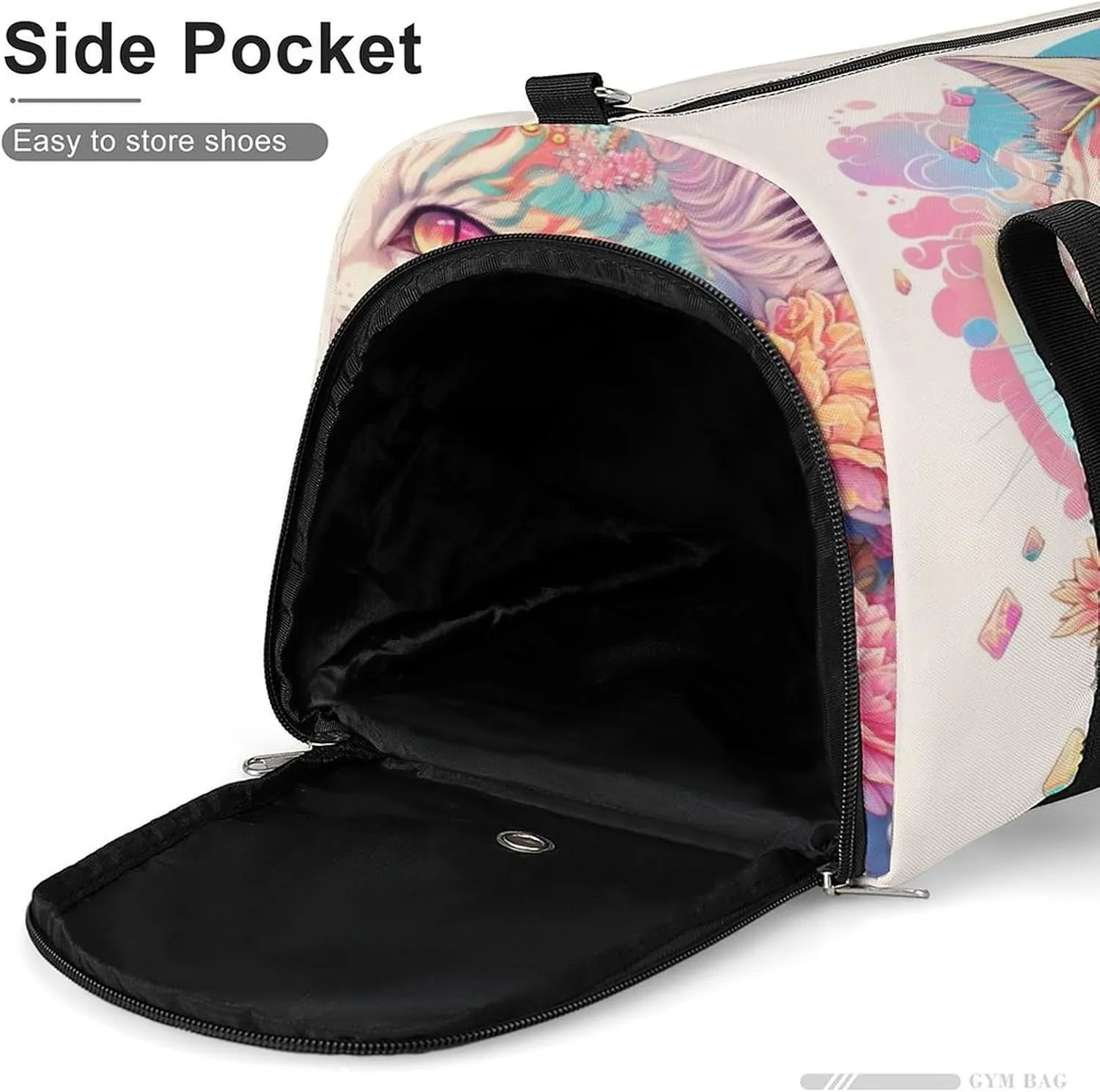 Sport Gym Duffel with Shoe Compartment Wet Pocket, Watercolor-cats-drawing Shoulder Travel Bag for Women Men