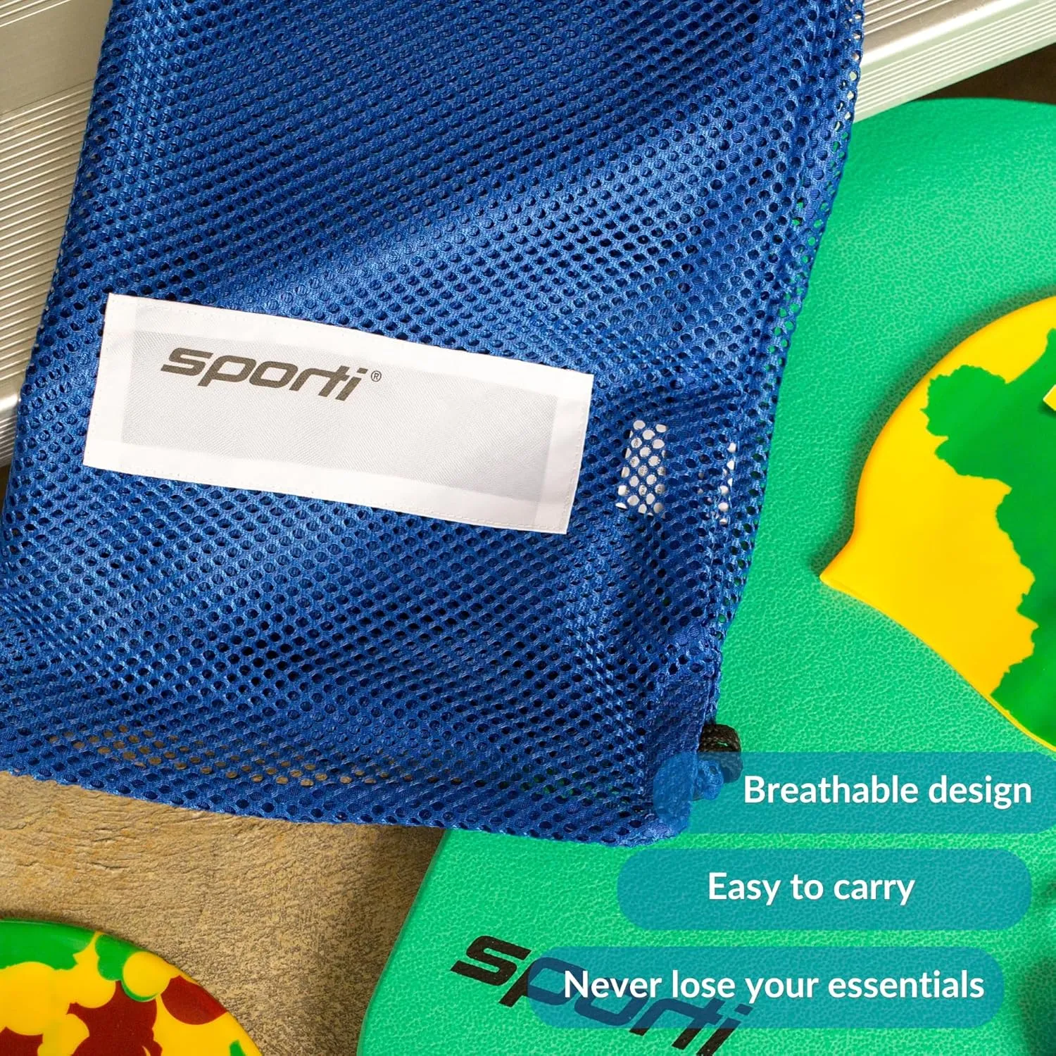 Sporti Swimming Equipment Bags, Mesh Drawstring Backpack,Swim Bag for Swimmers,Mesh Backpack for Beach