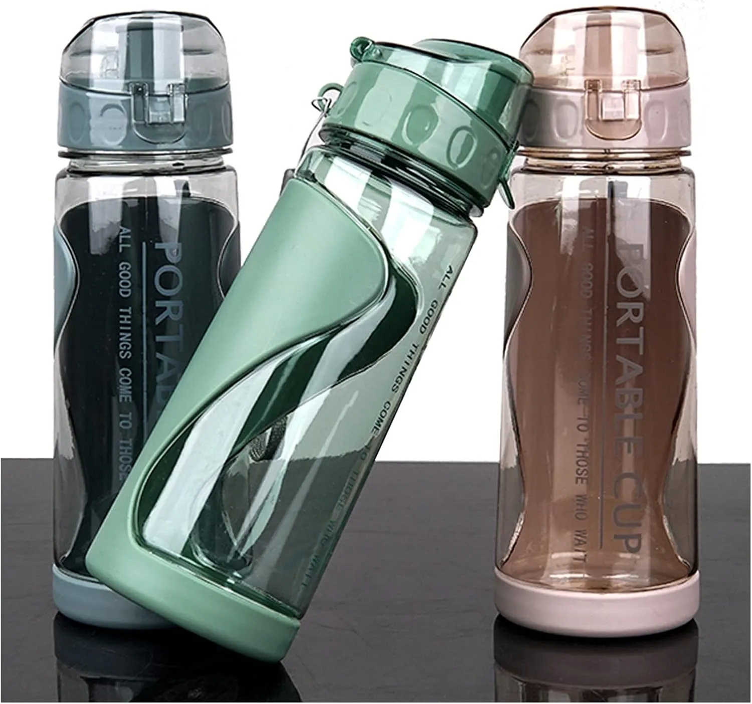 Sports Cup Sports Bottle Gym Leak-Proof and Drop-Proof Portable Shaker Outdoor Travel Bottle Plastic Drinking Cup