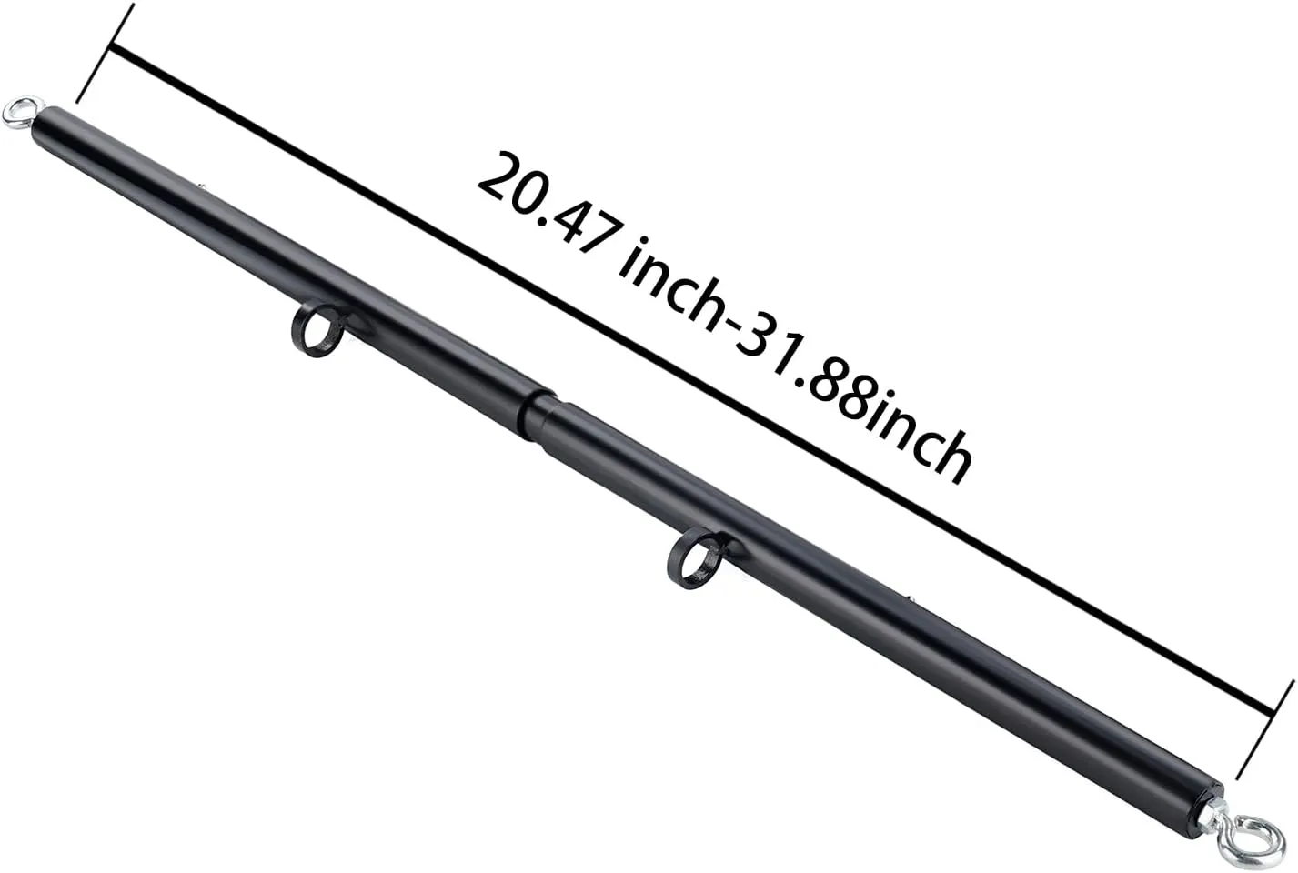 Spreader Bar Expandable Exercise Stainless Steel with 4 pcs Fur Adjustable Strap, Yoga Training Fitness Gear, Workout Bar,Sports Gym Kit