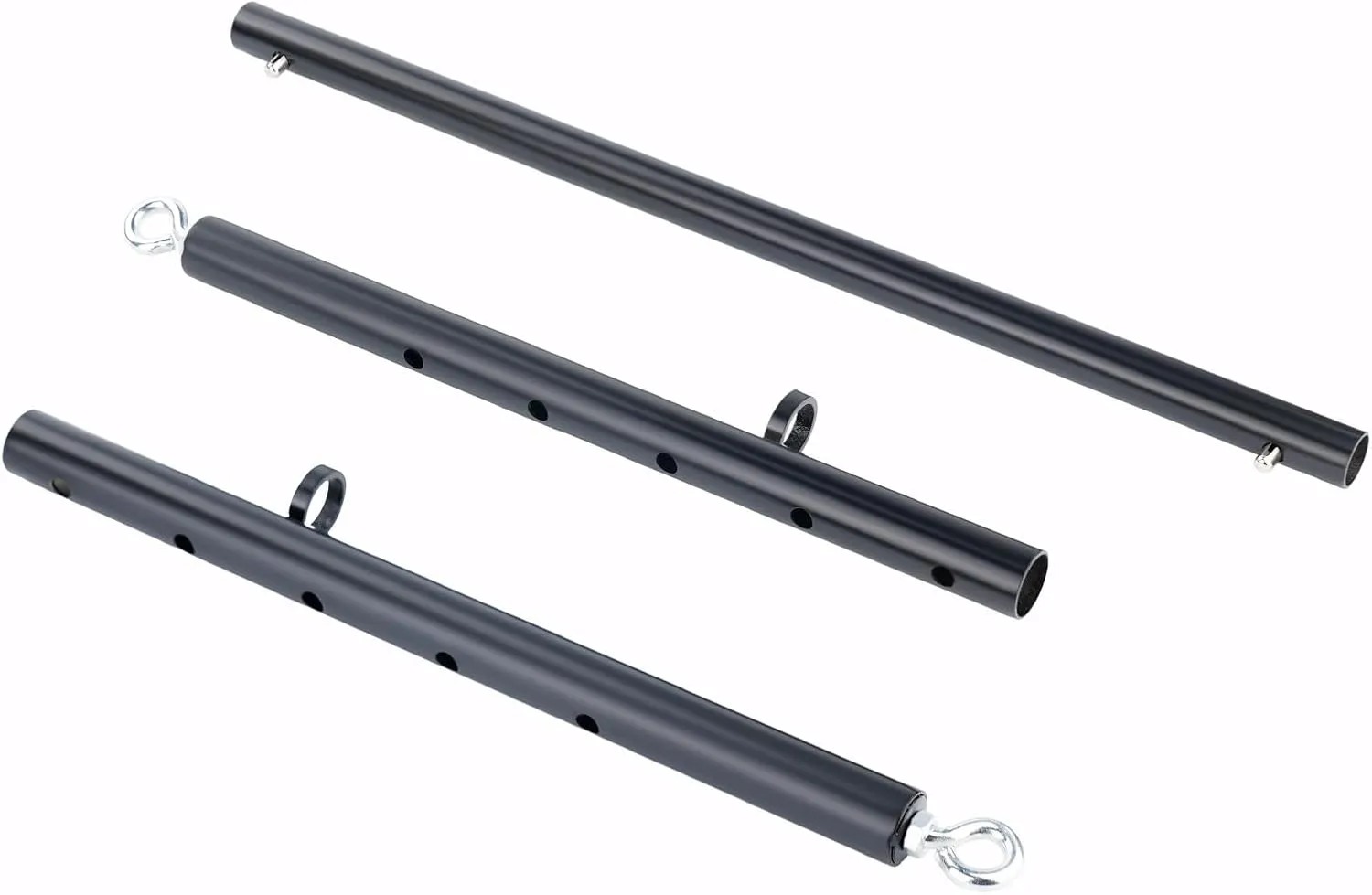 Spreader Bar Expandable Exercise Stainless Steel with 4 pcs Fur Adjustable Strap, Yoga Training Fitness Gear, Workout Bar,Sports Gym Kit