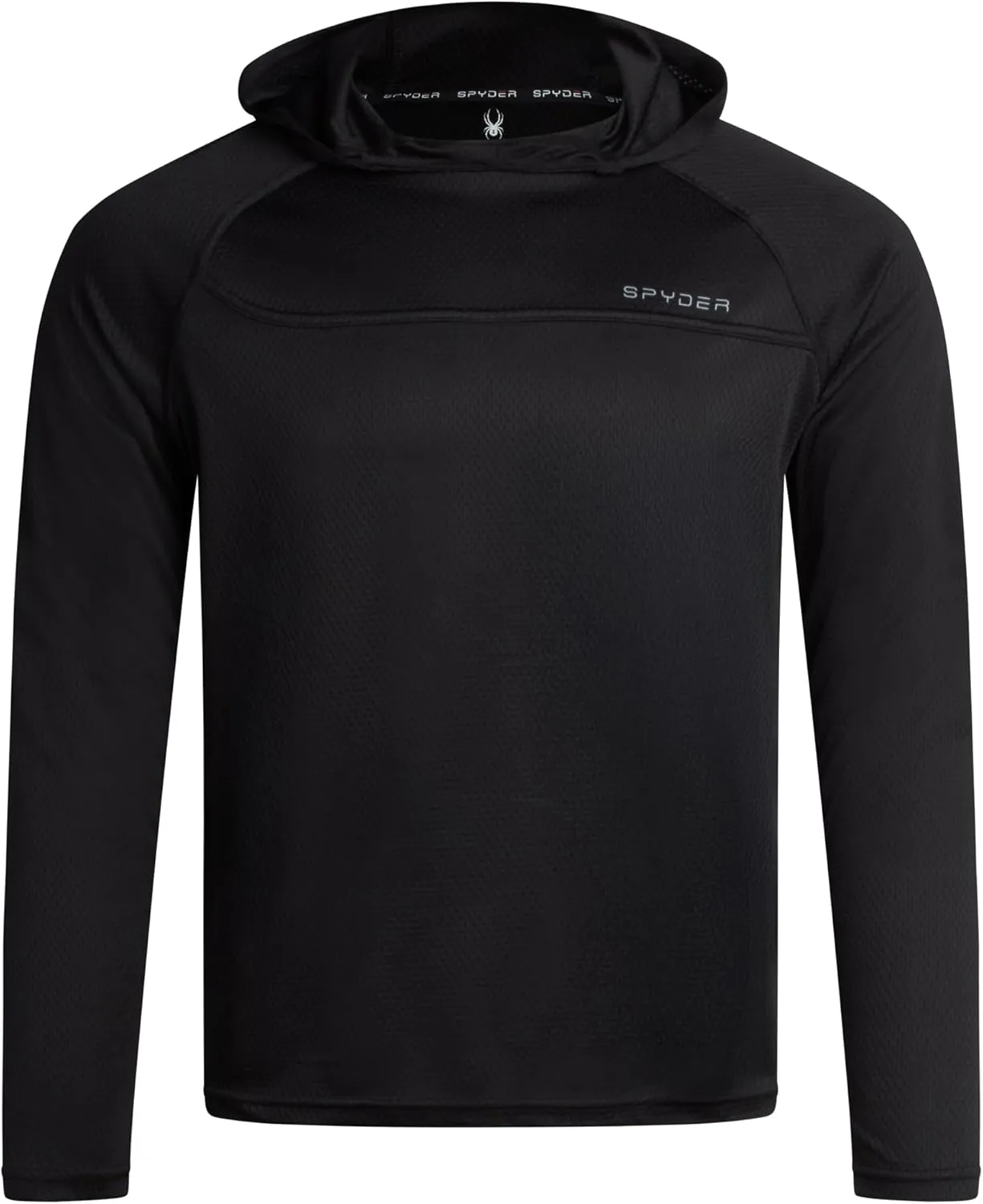 Spyder Mens Rash Guard Long Sleeve Sun Hoodie Shirt - UPF 50  UV Protection Quick Dry Moisture Wicking Fishing & Swim Shirt