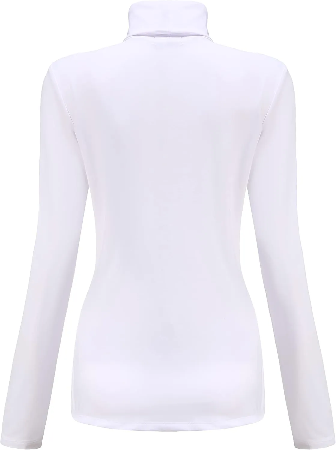 SSLR-Thermal-Shirts for-Women-Turtleneck Long Sleeve Tops Fleece Lined Winter Slim Fitted Mock Neck Base Layer