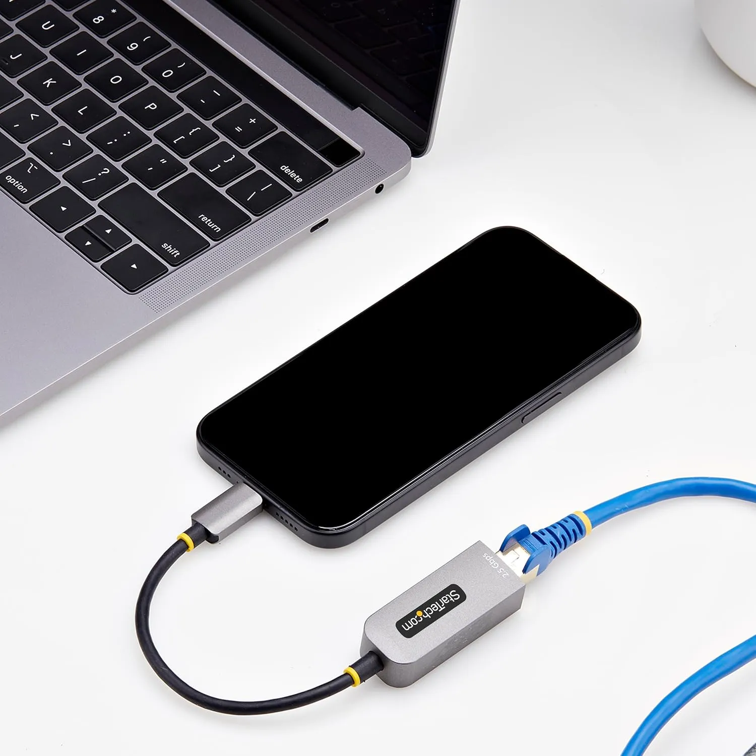 StarTech.com 2.5GbE USB-C to Ethernet Adapter, NBASE-T NIC, USB 3.0 Type-C 2.5/1G Multi Speed Network, Thunderbolt Compatible