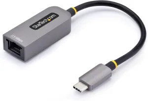 StarTech.com 2.5GbE USB-C to Ethernet Adapter, NBASE-T NIC, USB 3.0 Type-C 2.5/1G Multi Speed Network, Thunderbolt Compatible