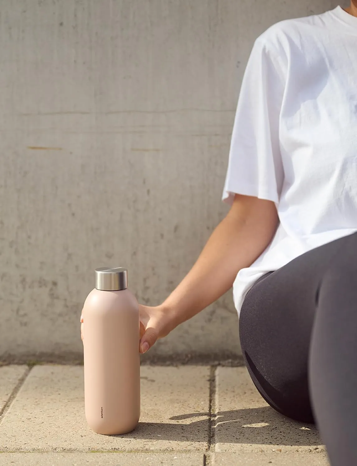 Stelton Keep Cool Thermos Flask, Thermal Drinking Bottle, Double-Walled Insulated Flask, Modern Design Thermal Mug for Water, Hot & Cold Drinks, Coffee, Tea, 0.6 L, Heather