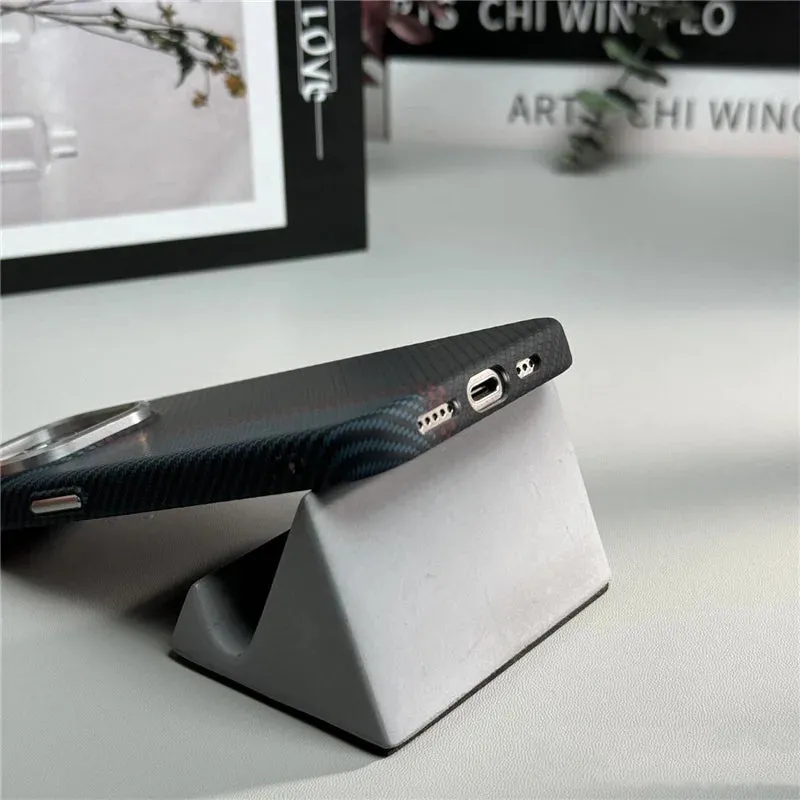 Striped Carbon Fiber Pattern iPhone Case
