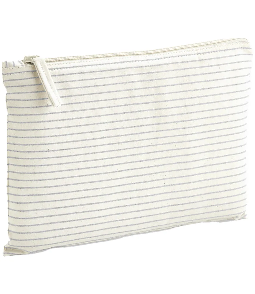 Striped Organic Cotton Accessory Pouch