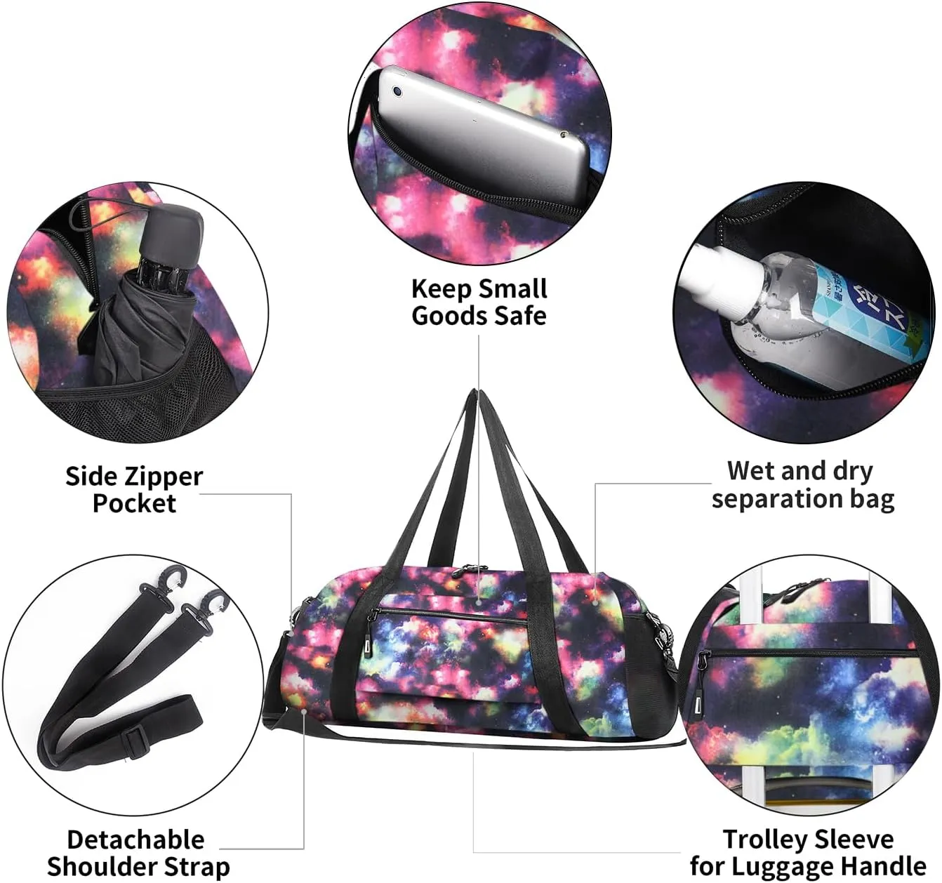 Stumdo Kids Overnighter Duffel Bags for kids, Carry-On Size & Ideal for School Practice or Overnight Travel Weekender Tote for Travel Gym Sport bag for Boys & Girls… (12cyun)