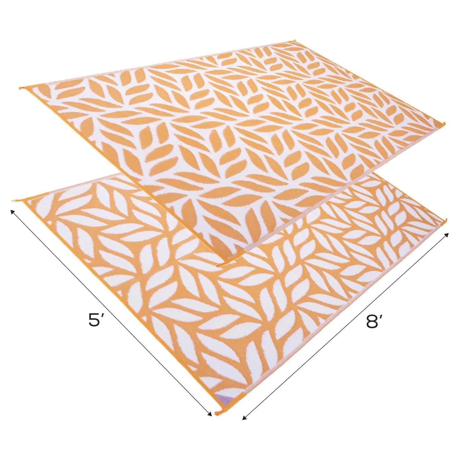 Stylish Camping Leaf Design Mat 5'x8'