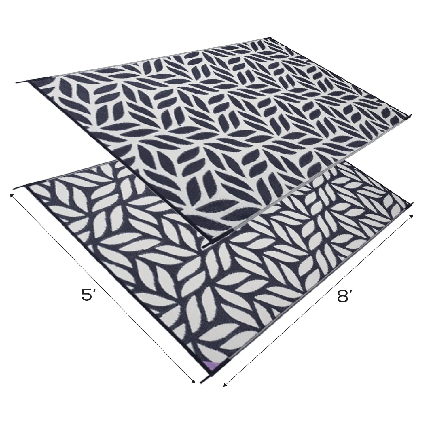 Stylish Camping Leaf Design Mat 5'x8'