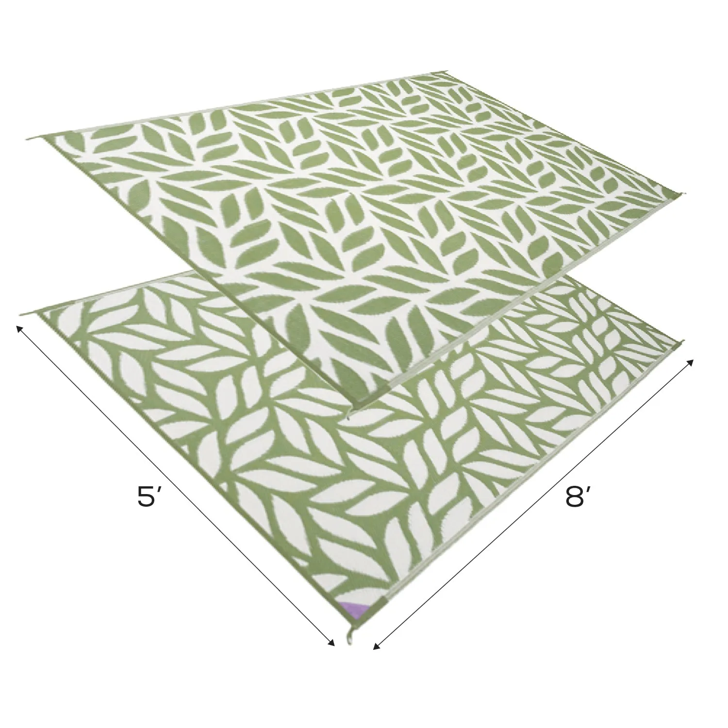 Stylish Camping Leaf Design Mat 5'x8'