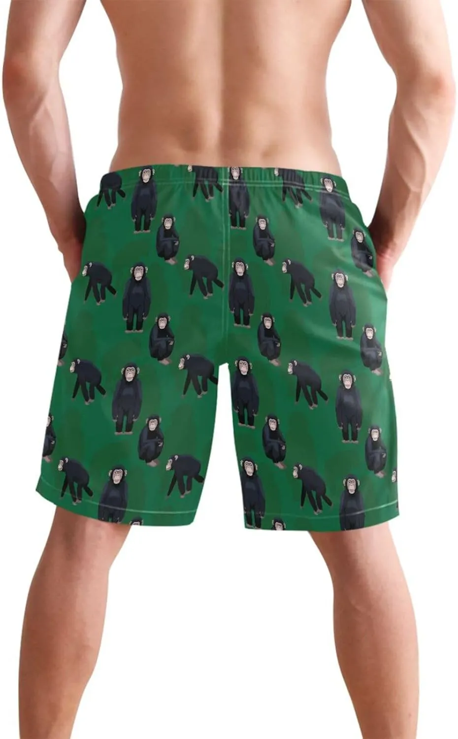 Summer Beach Swimwear for Men,Swimming Board Shorts Mesh Lining,Quick Dry Breathable Swim Shorts Trunks S-2XL