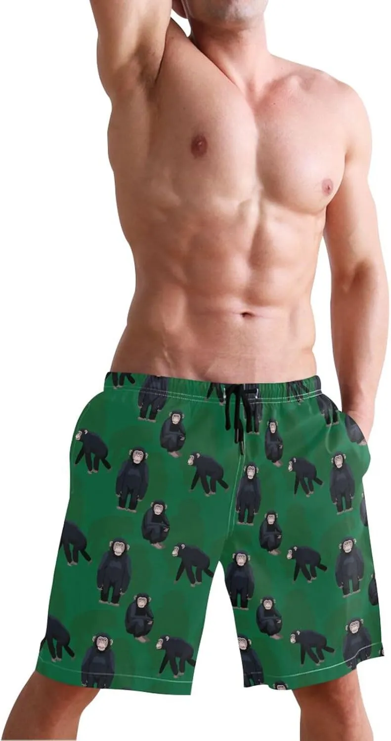 Summer Beach Swimwear for Men,Swimming Board Shorts Mesh Lining,Quick Dry Breathable Swim Shorts Trunks S-2XL